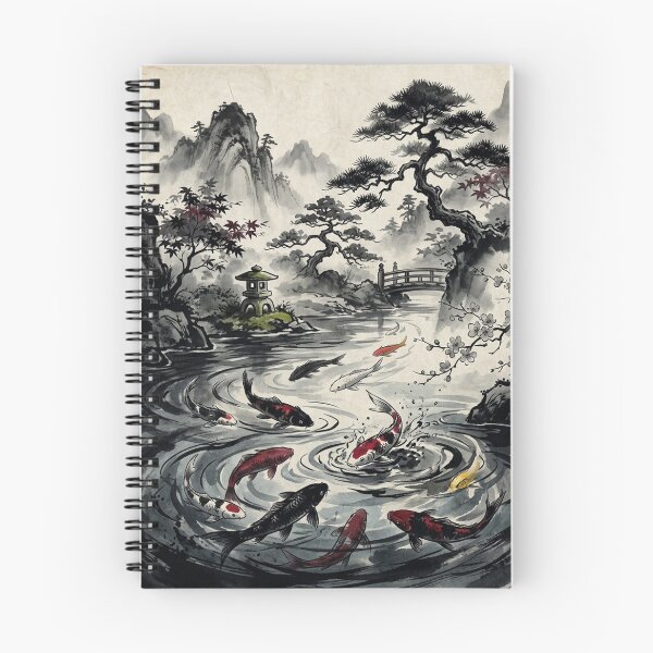 Item preview, Sumi-e Japanese Koi: The Ascending Spirit designed and sold by iris-festival.
