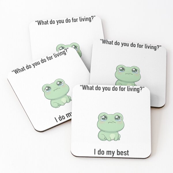 Item preview, Cute Kawaii frog meme designed and sold by pixellm.