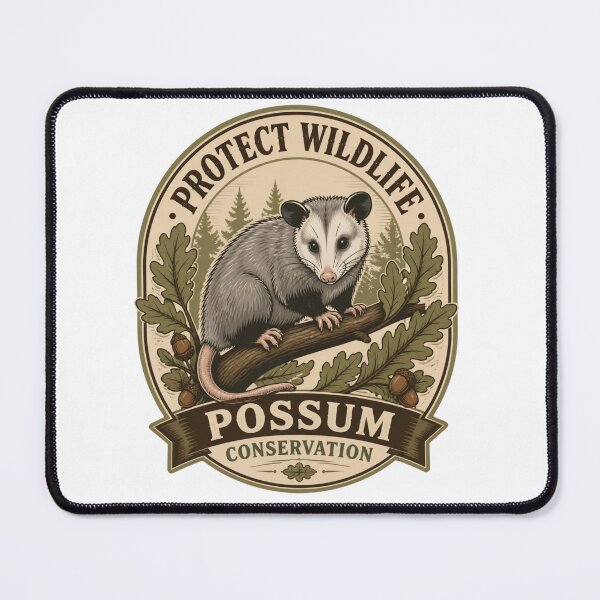 Item preview, Possum Conservation Protect Wildlife Vintage Nature Art designed and sold by Créative touche .