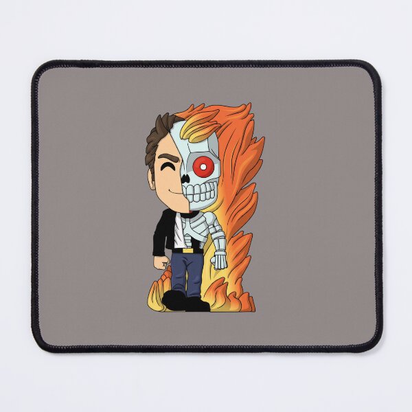 Item preview, Chibi Split Human Cyborg Flame T-Shirt-19 designed and sold by EdmundKraft.