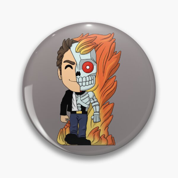 Item preview, Chibi Split Human Cyborg Flame T-Shirt-19 designed and sold by EdmundKraft.