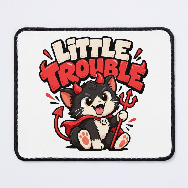 Item preview, Little Trouble – Cute Devil Kitten Funny Cartoon designed and sold by DesignGraphica.