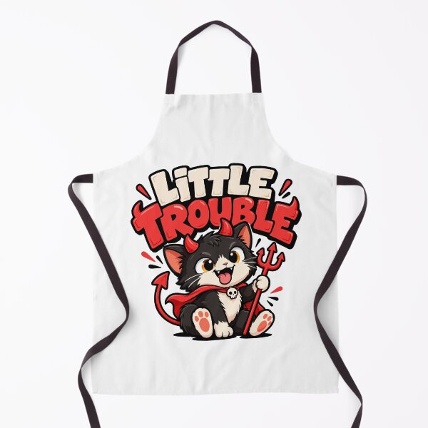 Item preview, Little Trouble – Cute Devil Kitten Funny Cartoon designed and sold by DesignGraphica.