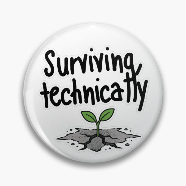 Item preview, Surviving Technically Doodle Sticker designed and sold by MindfulMischief.