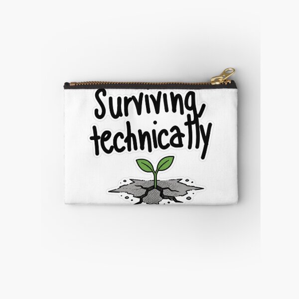 Item preview, Surviving Technically Doodle Sticker designed and sold by MindfulMischief.