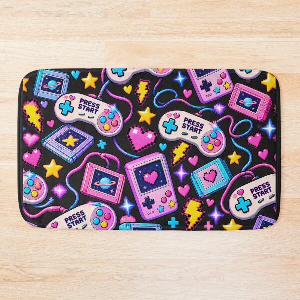 Item preview, Press Start Y2K Retro Gaming Controller Pixel Heart Pattern designed and sold by MetaModel Editions.