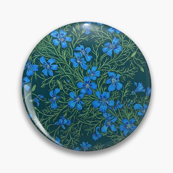 Item preview, Ditsy Royal Blue Meadow Wildflowers on Forest Green designed and sold by Studio BC.