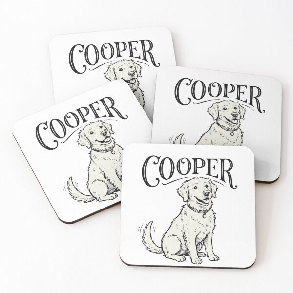 Item preview, Cooper Golden Retriever Dog Sketch for Proud Cooper Pet Parents and Dog Lovers designed and sold by raedattia.