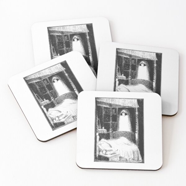 Item preview, Vintage Ghostly Tales Haunted Gothic Woodcut Plate 4 designed and sold by Antique Science Press.