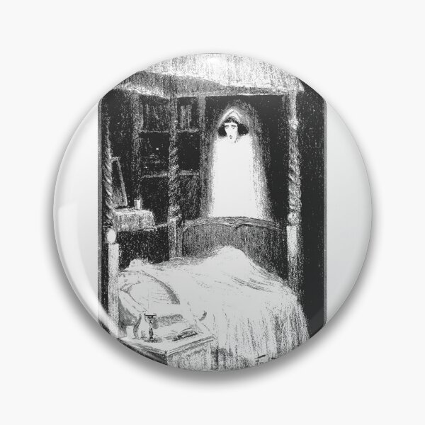Item preview, Vintage Ghostly Tales Haunted Gothic Woodcut Plate 4 designed and sold by Antique Science Press.