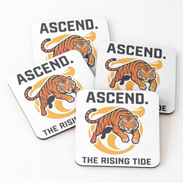 Item preview, Ascend The Rising Tide Tiger Motivational Streetwear Design designed and sold by Beaustores.