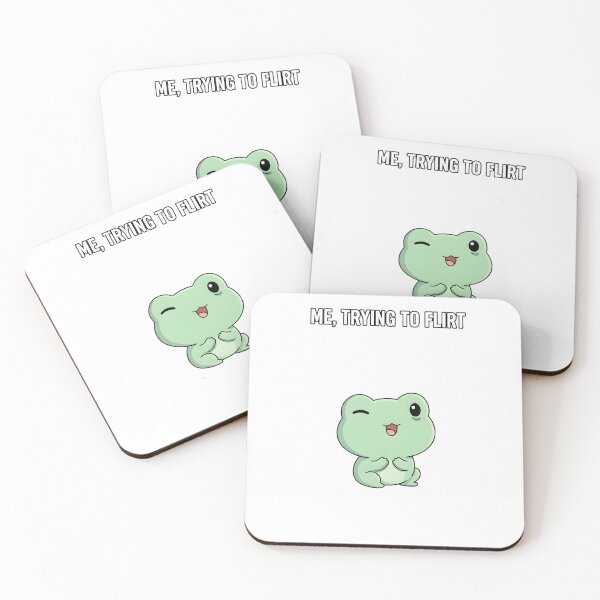 Item preview, Cute Kawaii frog "trying to flirt" designed and sold by pixellm.