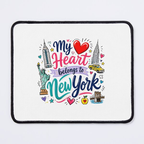 Item preview, My Heart Belongs to New York - Cute Souvenir Travelers Gift for Men Women & Kids designed and sold by Mozaic Clothes.