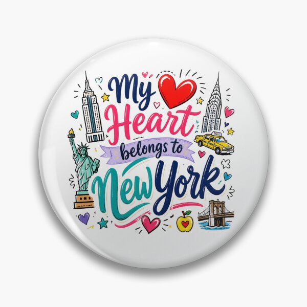 Item preview, My Heart Belongs to New York - Cute Souvenir Travelers Gift for Men Women & Kids  designed and sold by Mozaic Clothes.