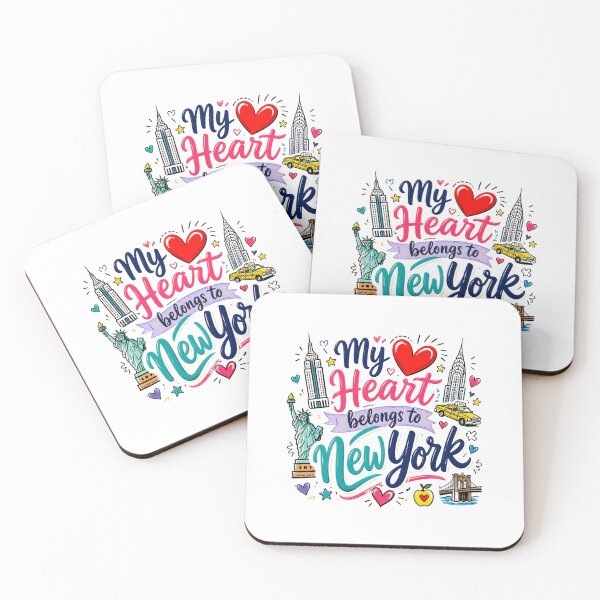 Item preview, My Heart Belongs to New York - Cute Souvenir Travelers Gift for Men Women & Kids  designed and sold by Mozaic Clothes.