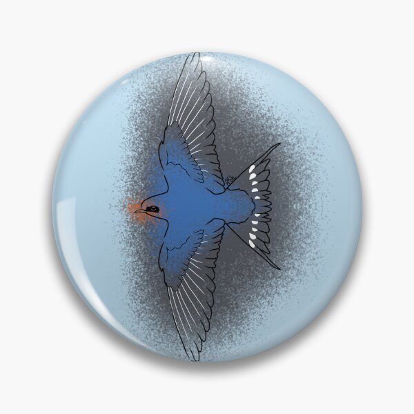 Item preview, Barn Swallow Bird Line-art (Blue, Grey, & Orange) designed and sold by Burnt_Pikachu.