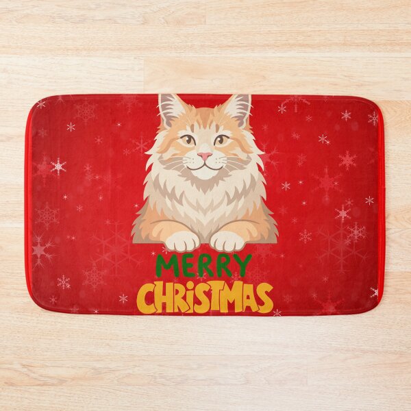 Item preview, Cute Maine Coon Cat Merry Christmas Holiday Art designed and sold by stormk10.
