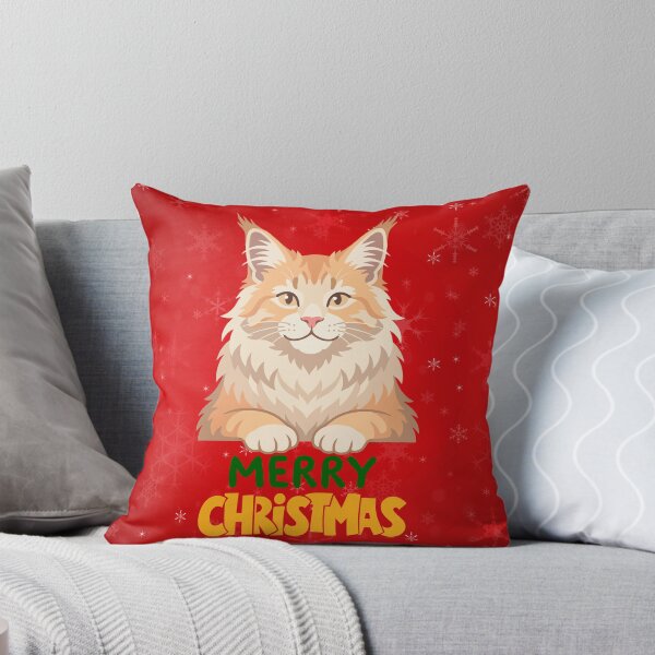 Item preview, Cute Maine Coon Cat Merry Christmas Holiday Art designed and sold by stormk10.