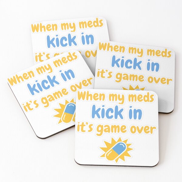 Item preview, When My Meds Kick In Pastel Sticker designed and sold by MindfulMischief.
