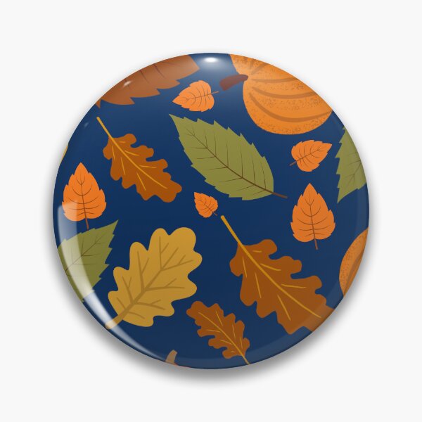 Item preview, Autumn pumpkin and autumn leaves pattern designed and sold by BigfeetLittlepaws.