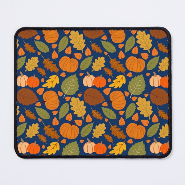 Item preview, Autumn pumpkin and autumn leaves pattern designed and sold by BigfeetLittlepaws.