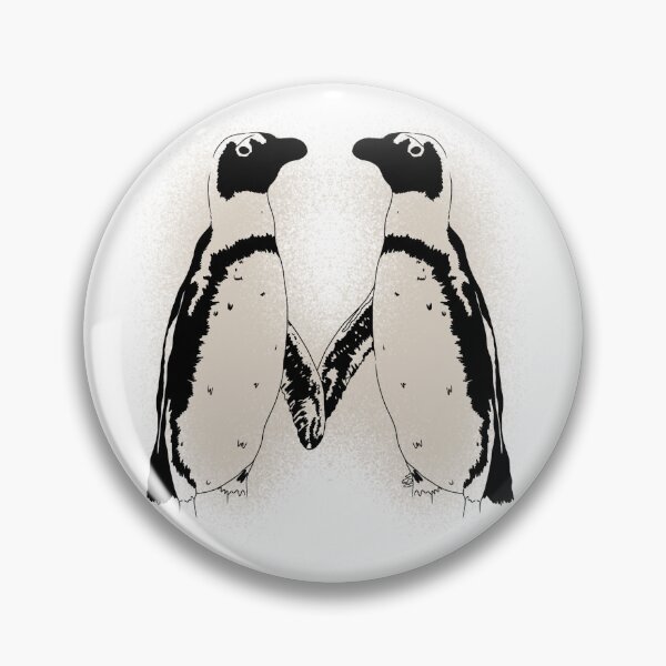 Item preview, Couple of African Penguins Line-art (Cream) designed and sold by Burnt_Pikachu.