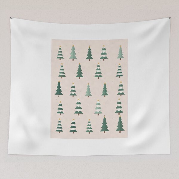 Item preview, Mid Century Christmas Tree Forest Pattern designed and sold by ChromaLens.