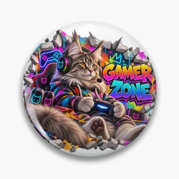 Item preview, "Gamer-Zone-Maine-Coon" designed and sold by Fetzt.