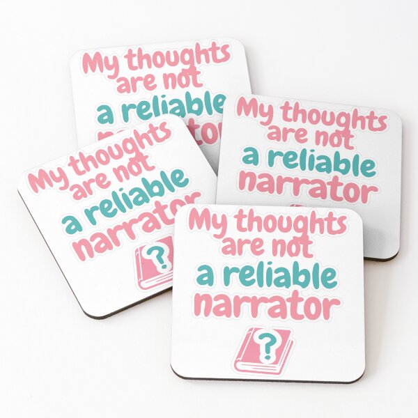 Item preview, My Thoughts Are Not A Reliable Narrator Sticker designed and sold by MindfulMischief.