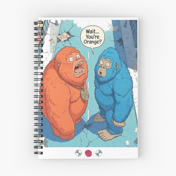 Item preview, Wait You're Orange - Funny Bigfoot & Beast Unexpected Stare-Down Meme Design designed and sold by Whimsy Trail Co.