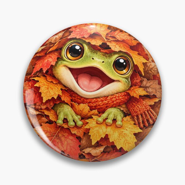 Item preview, Happy Frog Surrounded by Autumn Leaves designed and sold by Safe Haven Pets.