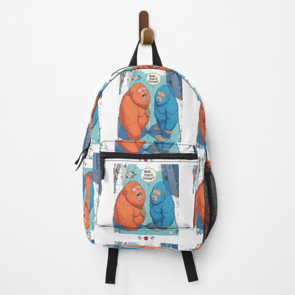Item preview, Wait You're Orange - Funny Bigfoot & Beast Unexpected Stare-Down Meme Design designed and sold by Whimsy Trail Co.