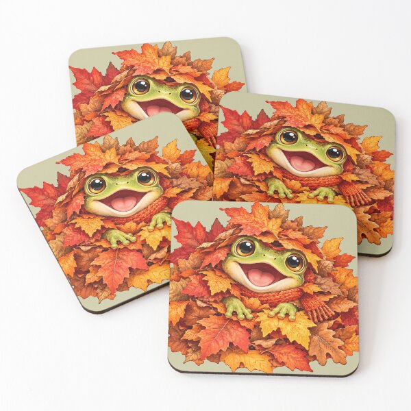 Item preview, Happy Frog Surrounded by Autumn Leaves designed and sold by Safe Haven Pets.