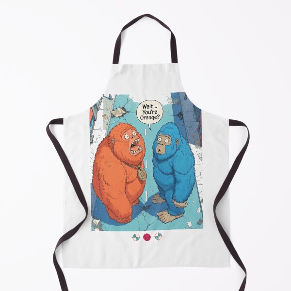 Item preview, Wait You're Orange - Funny Bigfoot & Beast Unexpected Stare-Down Meme Design designed and sold by Whimsy Trail Co.