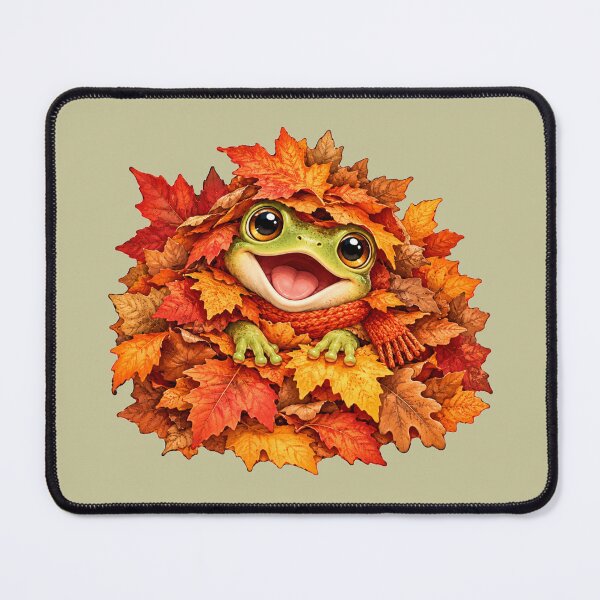 Item preview, Happy Frog Surrounded by Autumn Leaves designed and sold by Safe Haven Pets.