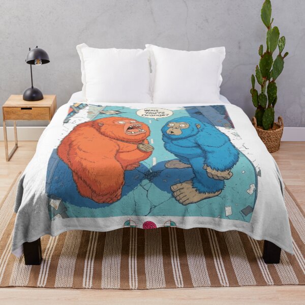 Item preview, Wait You're Orange - Funny Bigfoot & Beast Unexpected Stare-Down Meme Design designed and sold by Whimsy Trail Co.