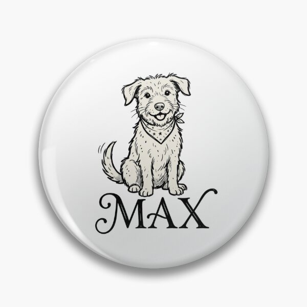 Item preview, Max Dog Sketch with Bandana for Proud Max Pet Parents and Rescue Dog Lovers designed and sold by raedattia.