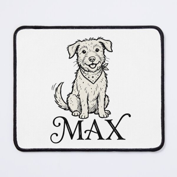 Item preview, Max Dog Sketch with Bandana for Proud Max Pet Parents and Rescue Dog Lovers designed and sold by raedattia.