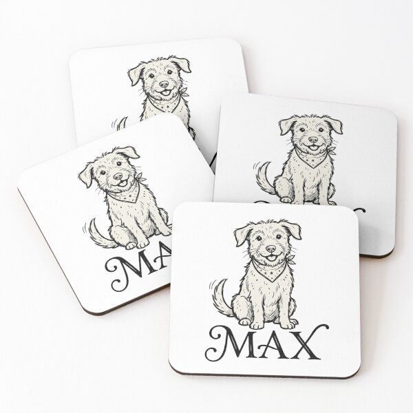 Item preview, Max Dog Sketch with Bandana for Proud Max Pet Parents and Rescue Dog Lovers designed and sold by raedattia.