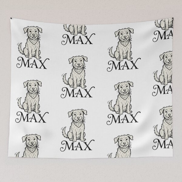 Item preview, Max Dog Sketch with Bandana for Proud Max Pet Parents and Rescue Dog Lovers designed and sold by raedattia.