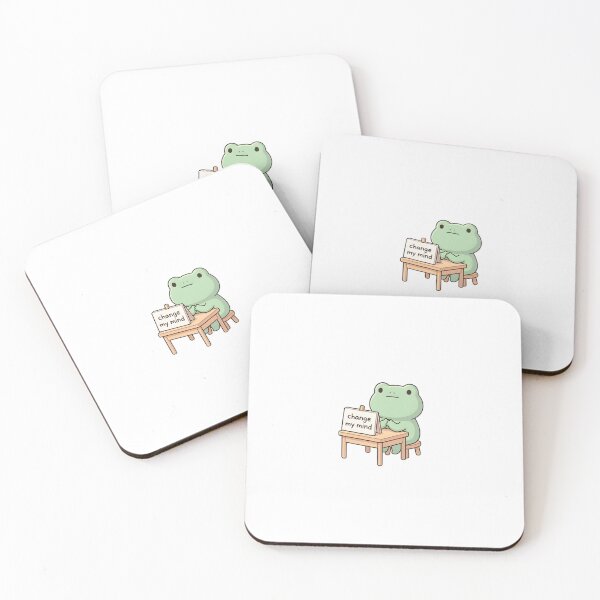Item preview, Cute Kawaii frog "change my mind" meme designed and sold by pixellm.