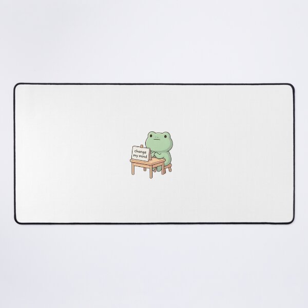 Item preview, Cute Kawaii frog "change my mind" meme designed and sold by pixellm.