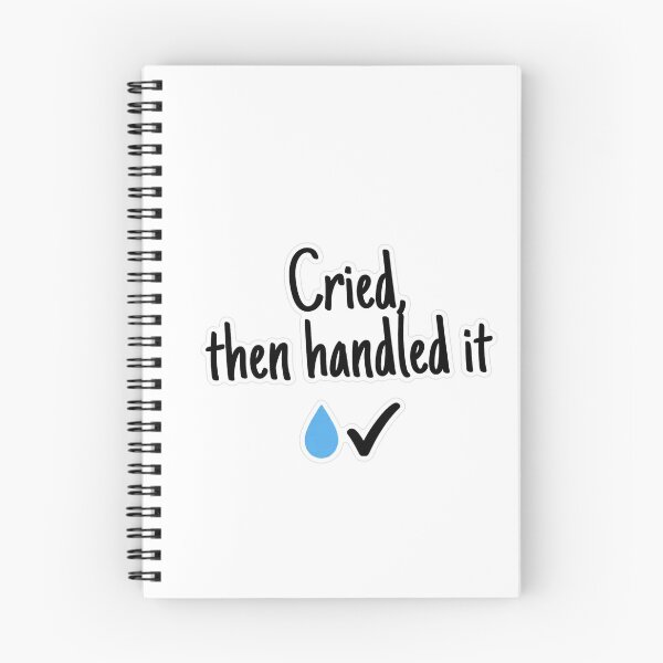 Item preview, Cried Then Handled It Doodle Sticker designed and sold by MindfulMischief.