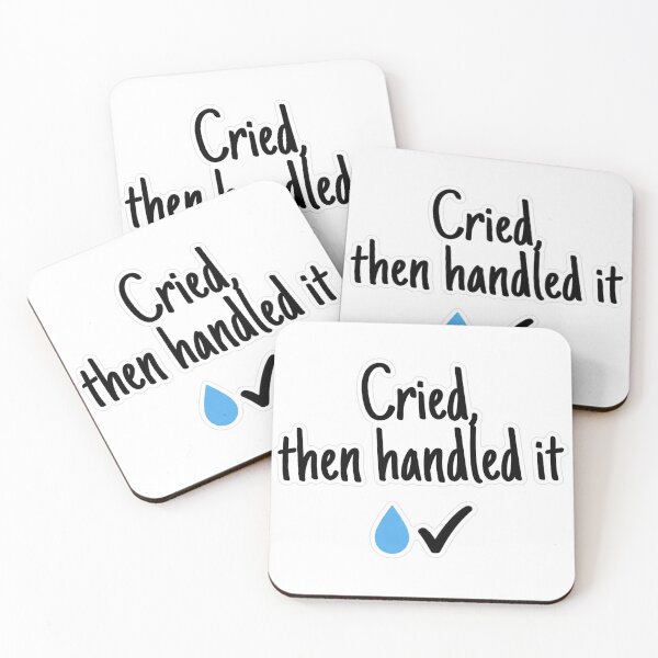 Item preview, Cried Then Handled It Doodle Sticker designed and sold by MindfulMischief.