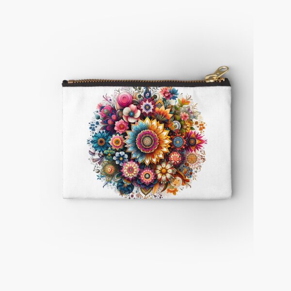 Artikelvorschau, Botanisches Blumenmandala – Farbenfrohes, ornamentales Blumenmedaillon entworfen und verkauft von Apex Designs.