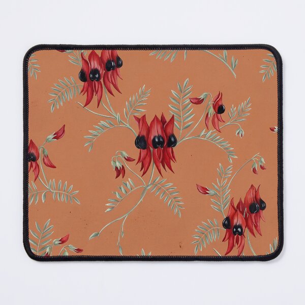 Item preview, Australian Sturt's Desert Pea Terracotta Seamless Pattern designed and sold by Studio BC.