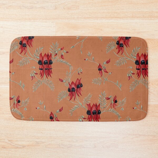 Item preview, Australian Sturt's Desert Pea Terracotta Seamless Pattern designed and sold by Studio BC.