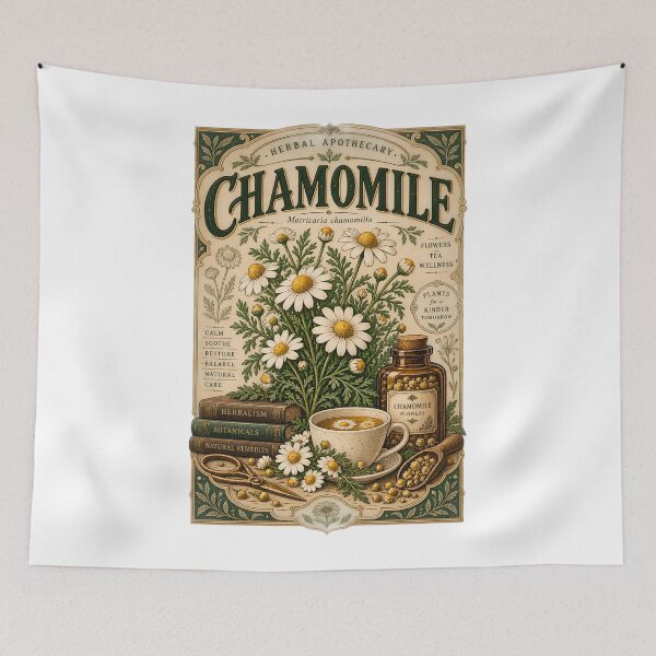 Item preview, Vintage Chamomile Botanical Apothecary designed and sold by MysticCanvasAi.