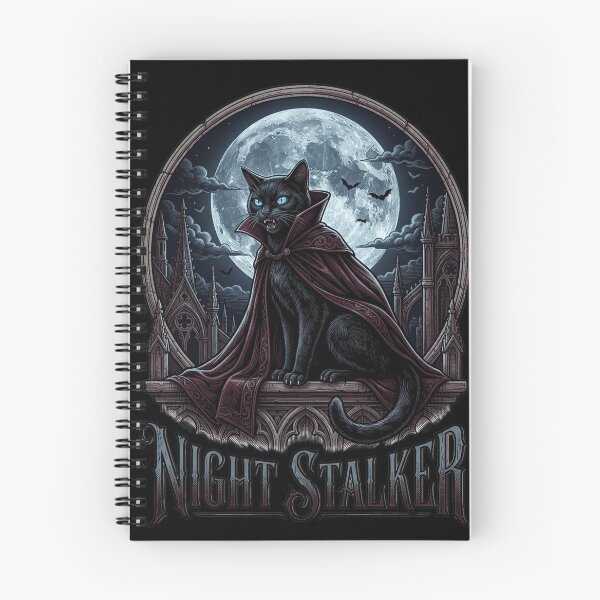 Item preview, Night Stalker Funny Vampire Cat Gothic Monster Movie Cat Halloween Cat Lover Gift designed and sold by FurRealStudioCo.