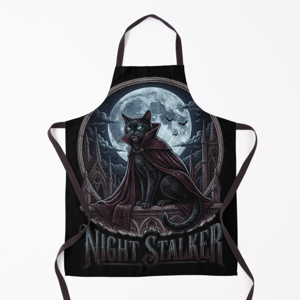 Item preview, Night Stalker Funny Vampire Cat Gothic Monster Movie Cat Halloween Cat Lover Gift designed and sold by FurRealStudioCo.